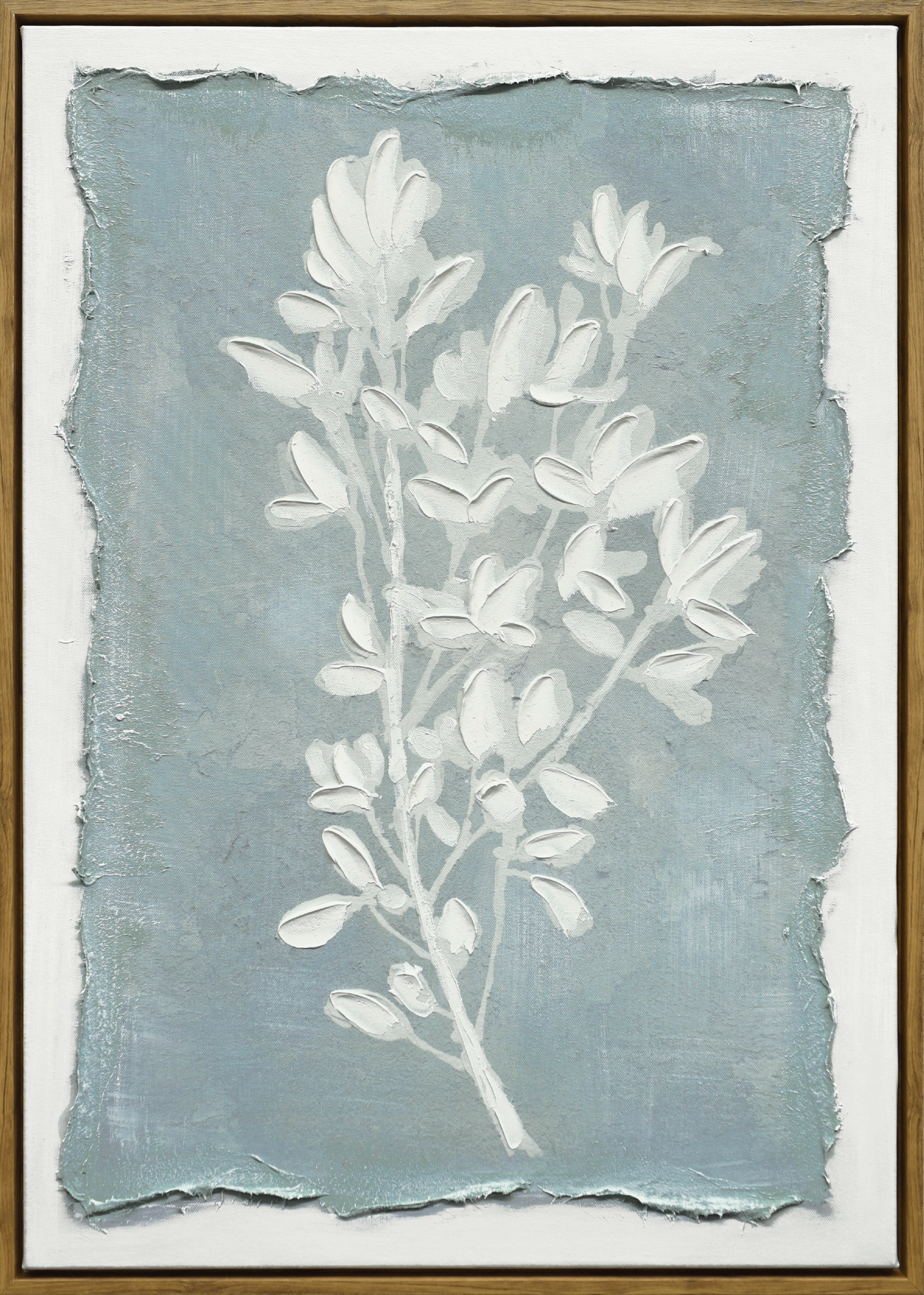 Whispering Blooms II Hand-embellished Canvas in Frame