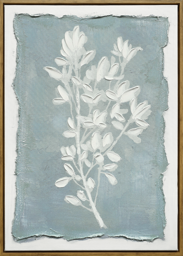 Whispering Blooms II Hand-embellished Canvas in Frame