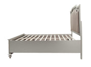 Kaitlyn Eastern King Bed W/Led & Storage - Leatherette & Champagne