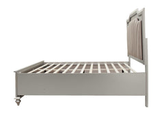Kaitlyn Eastern King Bed W/Led & Storage - Leatherette & Champagne