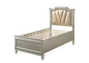Cama tapizada Kaitlyn con LED