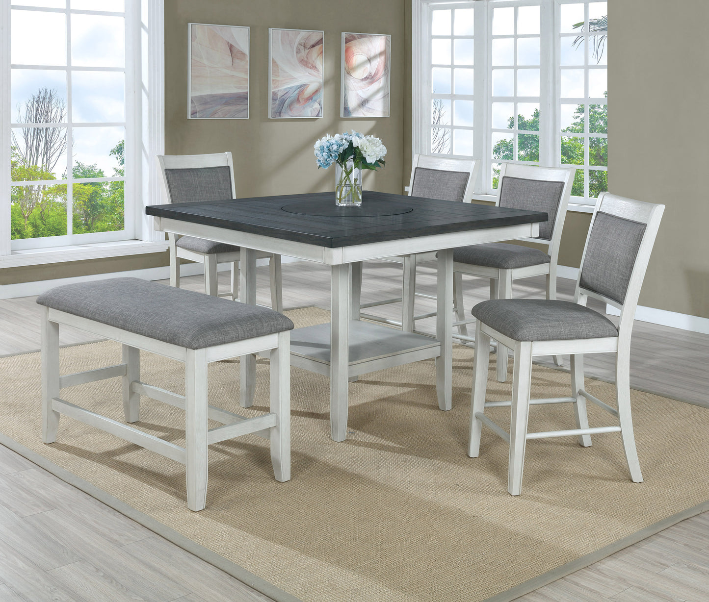 Fulton Counter Height Table Chalk Grey