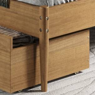 Diagonal Round Platform Bed with Dual Underbed Drawers