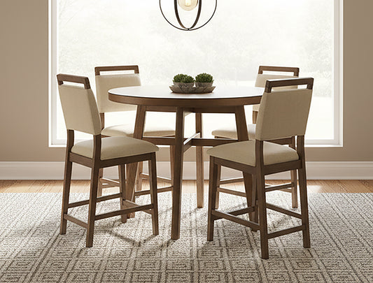 Blanche Round Counter Height Table Brown