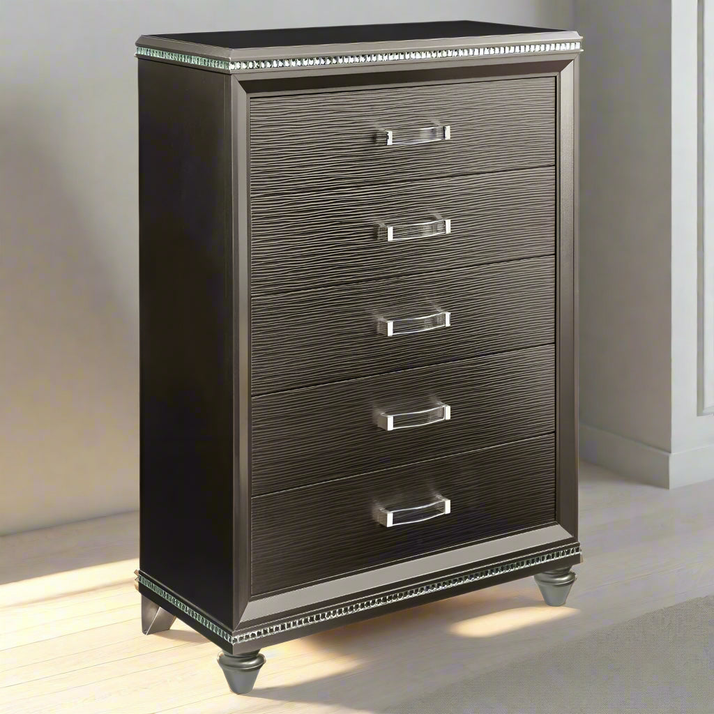 Sadie 5-Drawer Chest – Glamorous Storage, Timeless Appeal