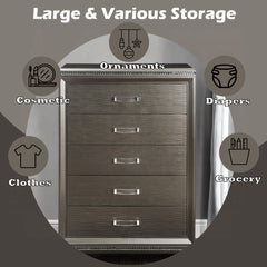 Sadie 5-Drawer Chest – Glamorous Storage, Timeless Appeal