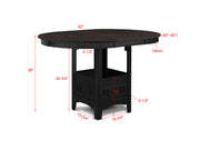 Hartwell Counter Height Table Charcoal Black