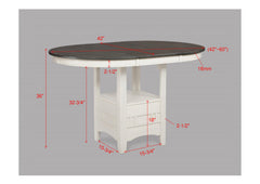 Hartwell Counter Height Table Chalk Grey