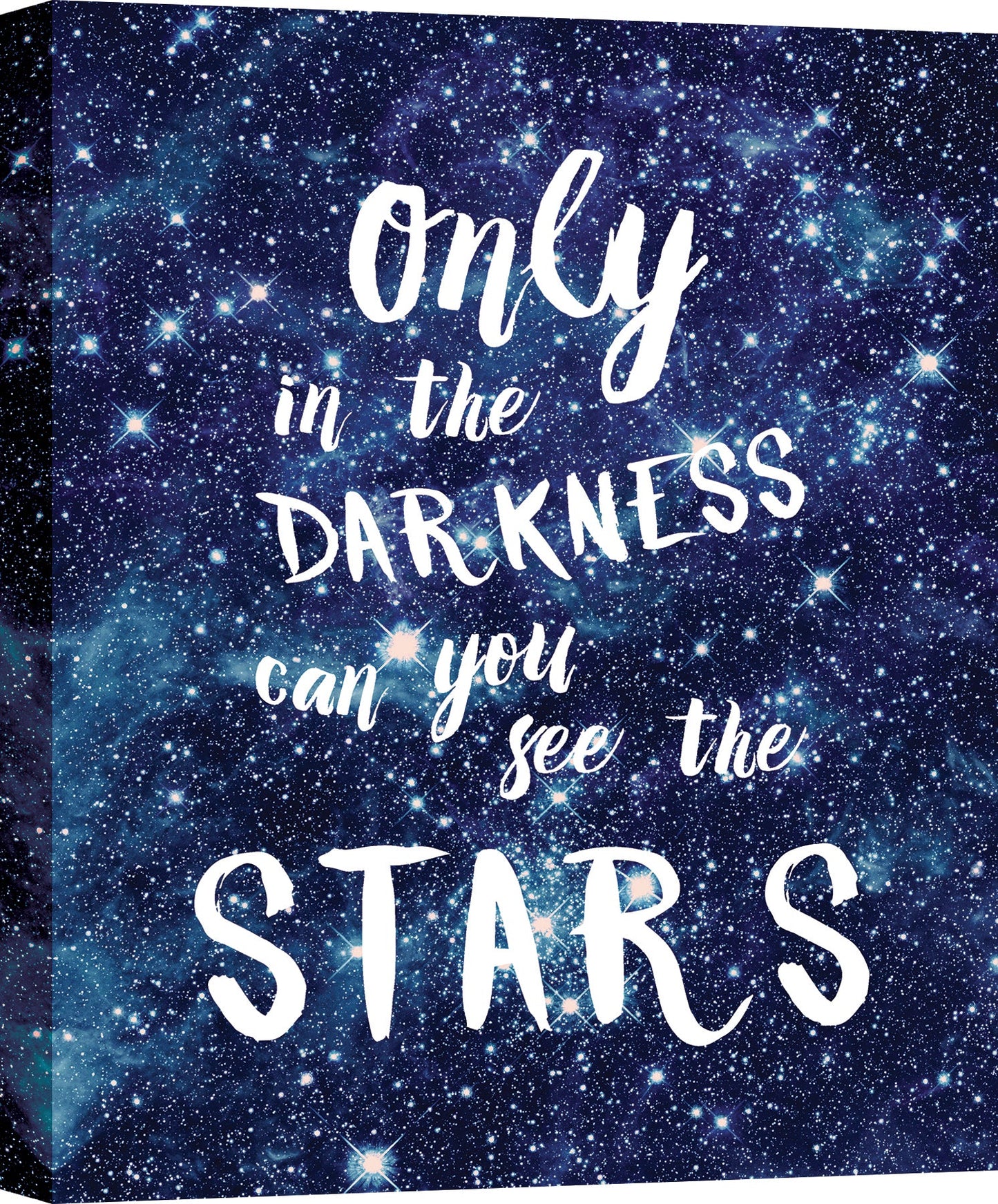 ''Starlit Wisdom Cosmic Quote'' Printed Wrapped Canvas