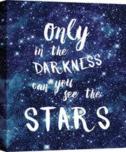 ''Starlit Wisdom Cosmic Quote'' Printed Wrapped Canvas