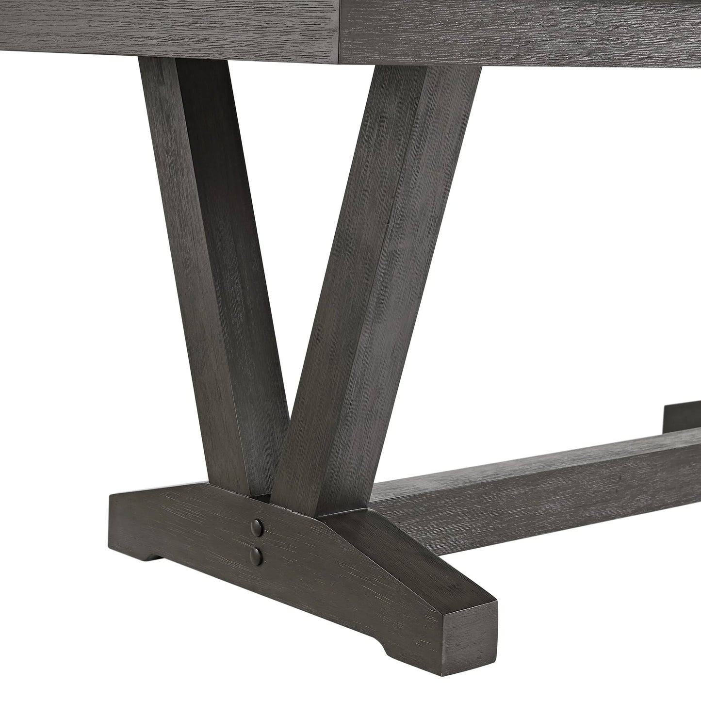 Everdeen Dining Table with White Faux Marble Top in Charcoal