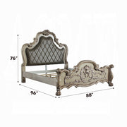 Cama tapizada Dresden con capitoné de diamantes