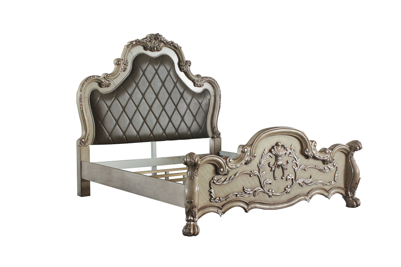 Cama tapizada Dresden con capitoné de diamantes