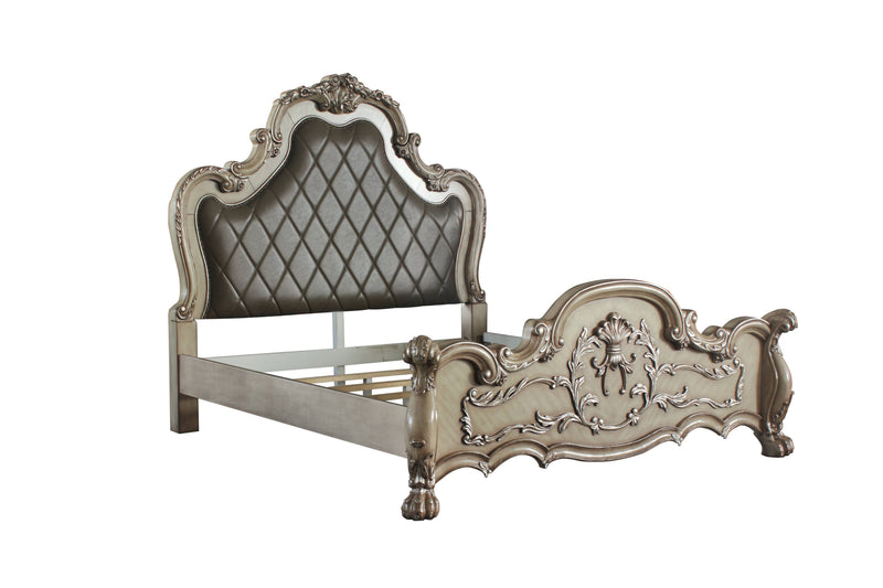 Cama tapizada Dresden con capitoné de diamantes