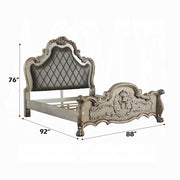 Cama tapizada Dresden con capitoné de diamantes