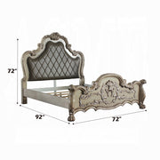 Cama tapizada Dresden con capitoné de diamantes
