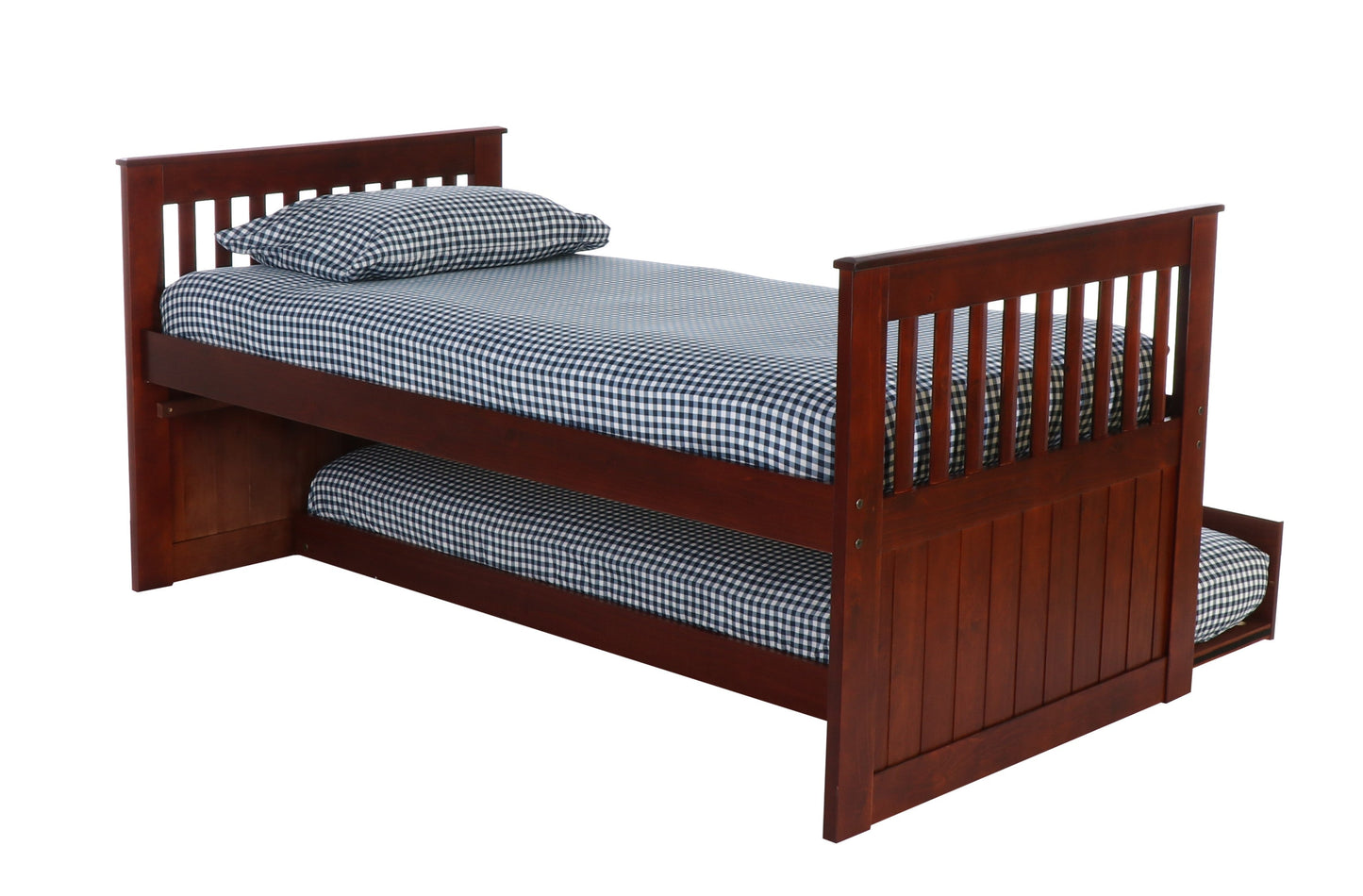 Rake Mission Bed with 3 Underbed Drawers & Trundle