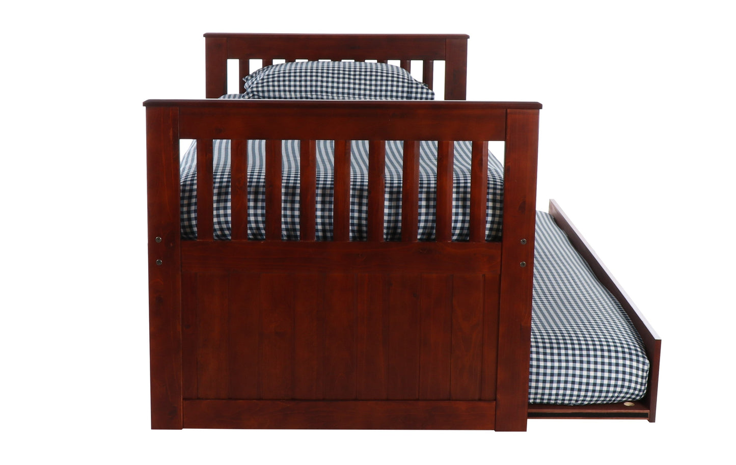 Rake Mission Bed with 3 Underbed Drawers & Trundle