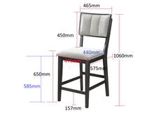 Cline Counter Height Chair-Light Grey