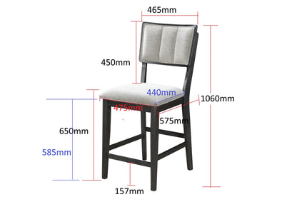 Cline Counter Height Chair-Light Grey