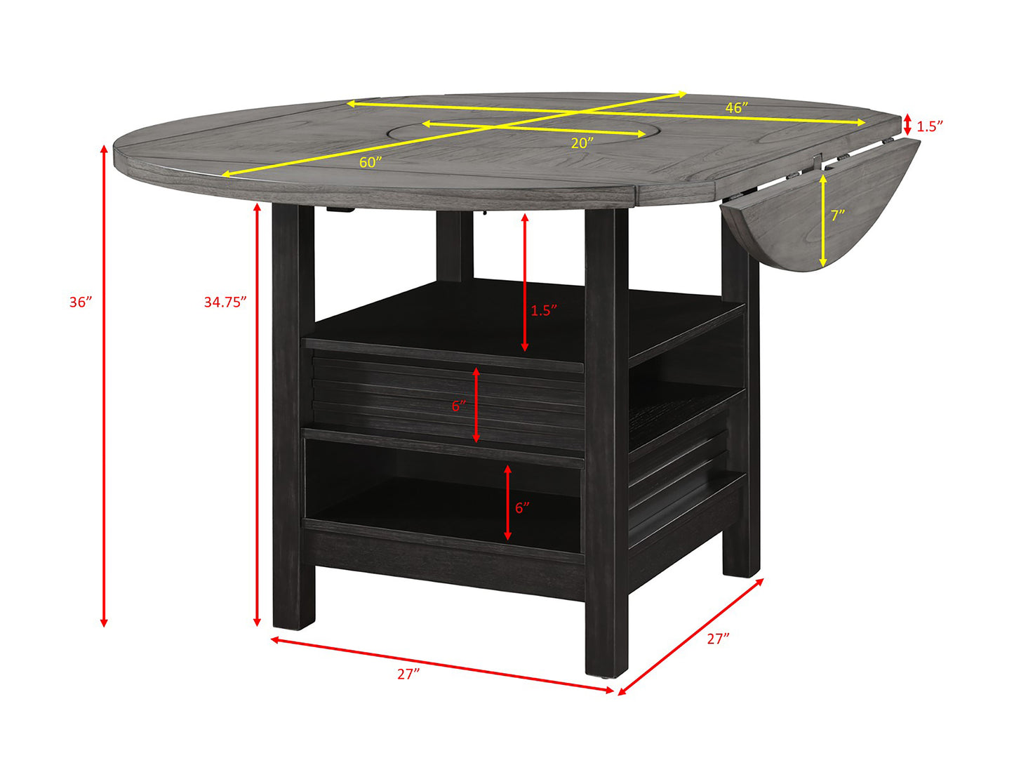 Cline Ctr Ht Table Light Grey