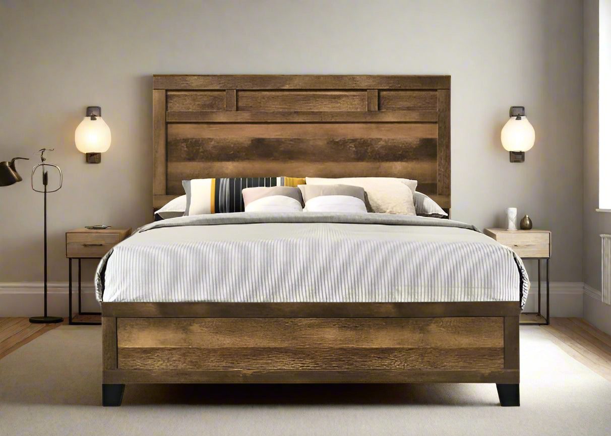 Morales Rustic Bed Charm with Built-In Functionality