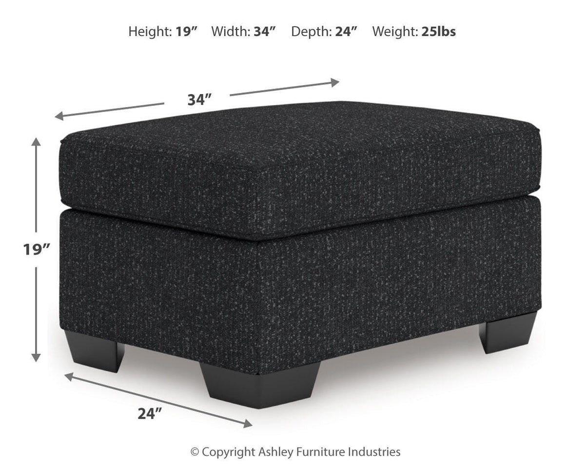 Jasmine Peaks Ottoman