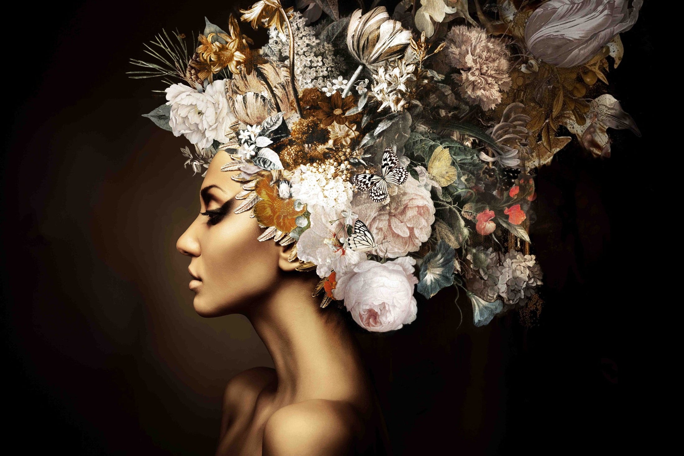 ''A Floral Mind'' Tempered Glass
