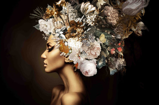 ''A Floral Mind'' Tempered Glass