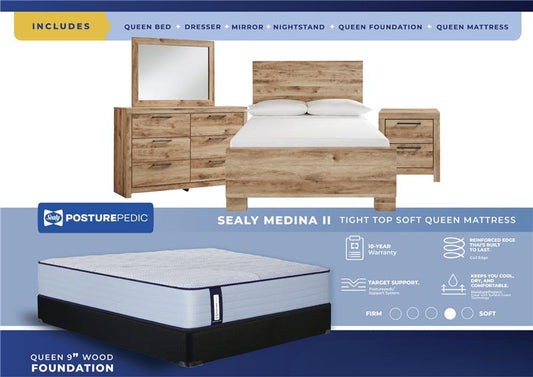 Hyanna Queen Panel 6PC Bedroom Bundle