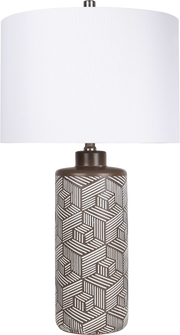 Geometric Harmony Ceramic Table Lamp (Case Pack 2)
