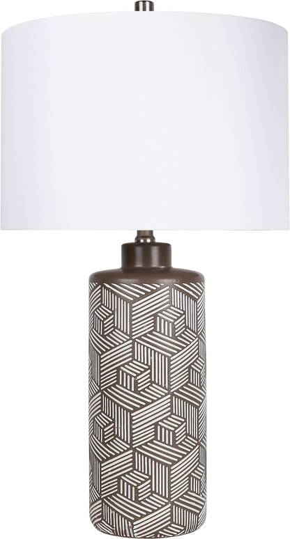 Geometric Harmony Ceramic Table Lamp (Case Pack 2)