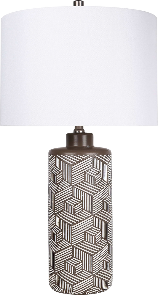 Geometric Harmony Ceramic Table Lamp (Case Pack 2)