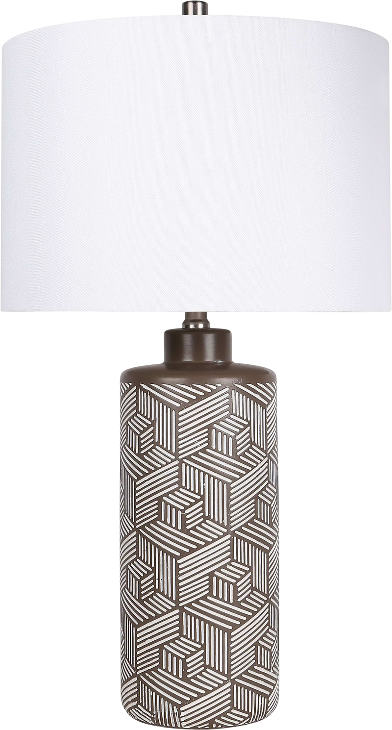 Geometric Harmony Ceramic Table Lamp (Case Pack 2)