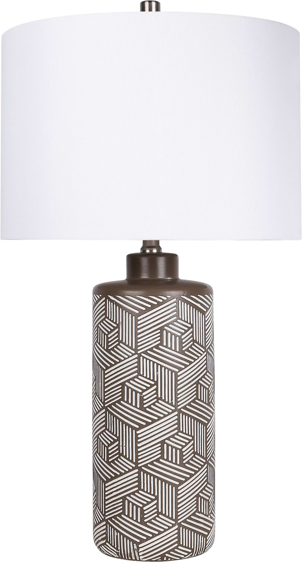 Geometric Harmony Ceramic Table Lamp (Case Pack 2)