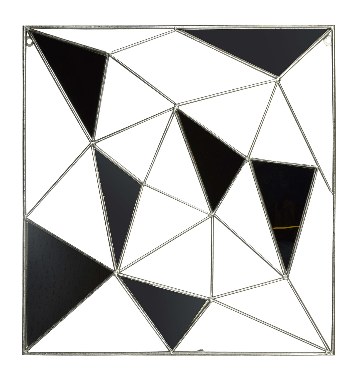 ''Geometric Black Art'' Metal Wall Art