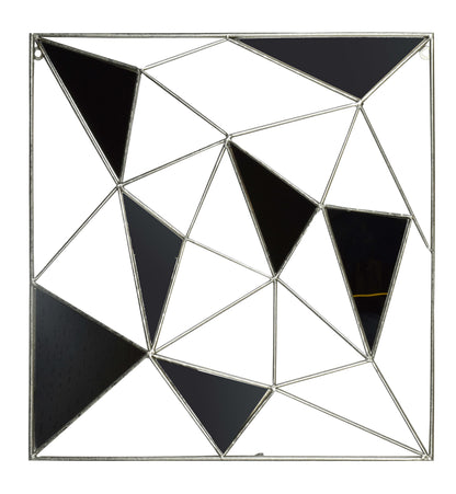 ''Geometric Black Art'' Metal Wall Art