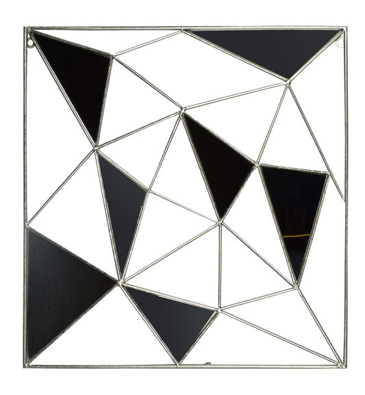 ''Geometric Black Art'' Metal Wall Art