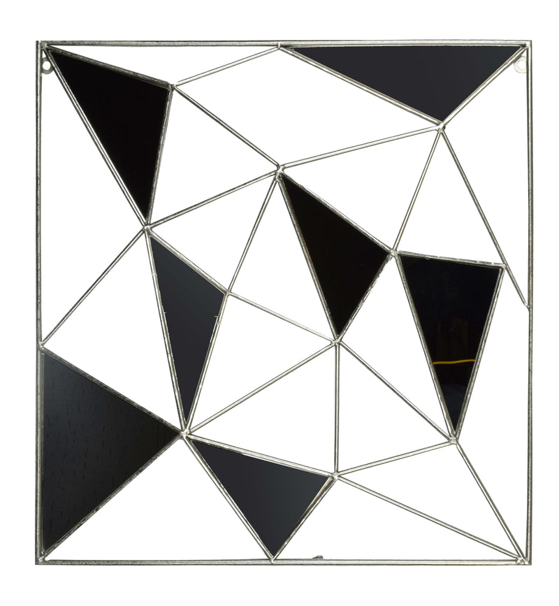 ''Geometric Black Art'' Metal Wall Art