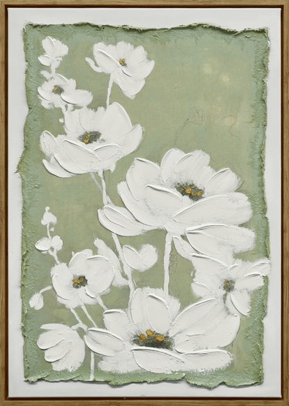 Blossom Serenity I Hand-embellished Canvas in Frame