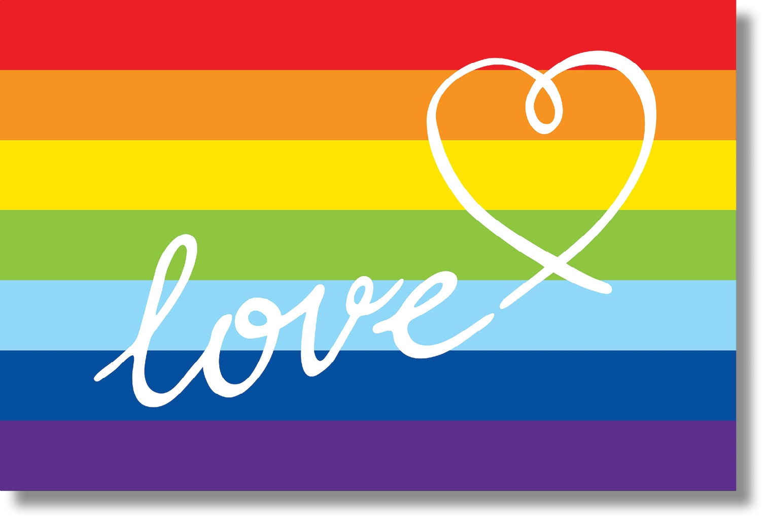 ''Love Rainbow'' Tempered Glass