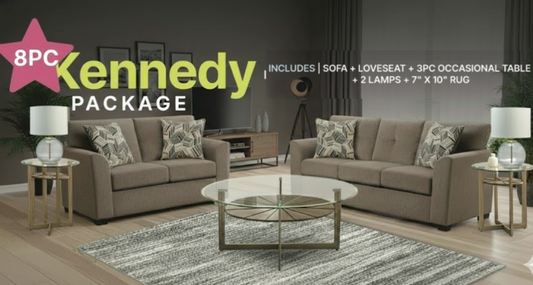 Kennedy Living Room 8PC Set Package