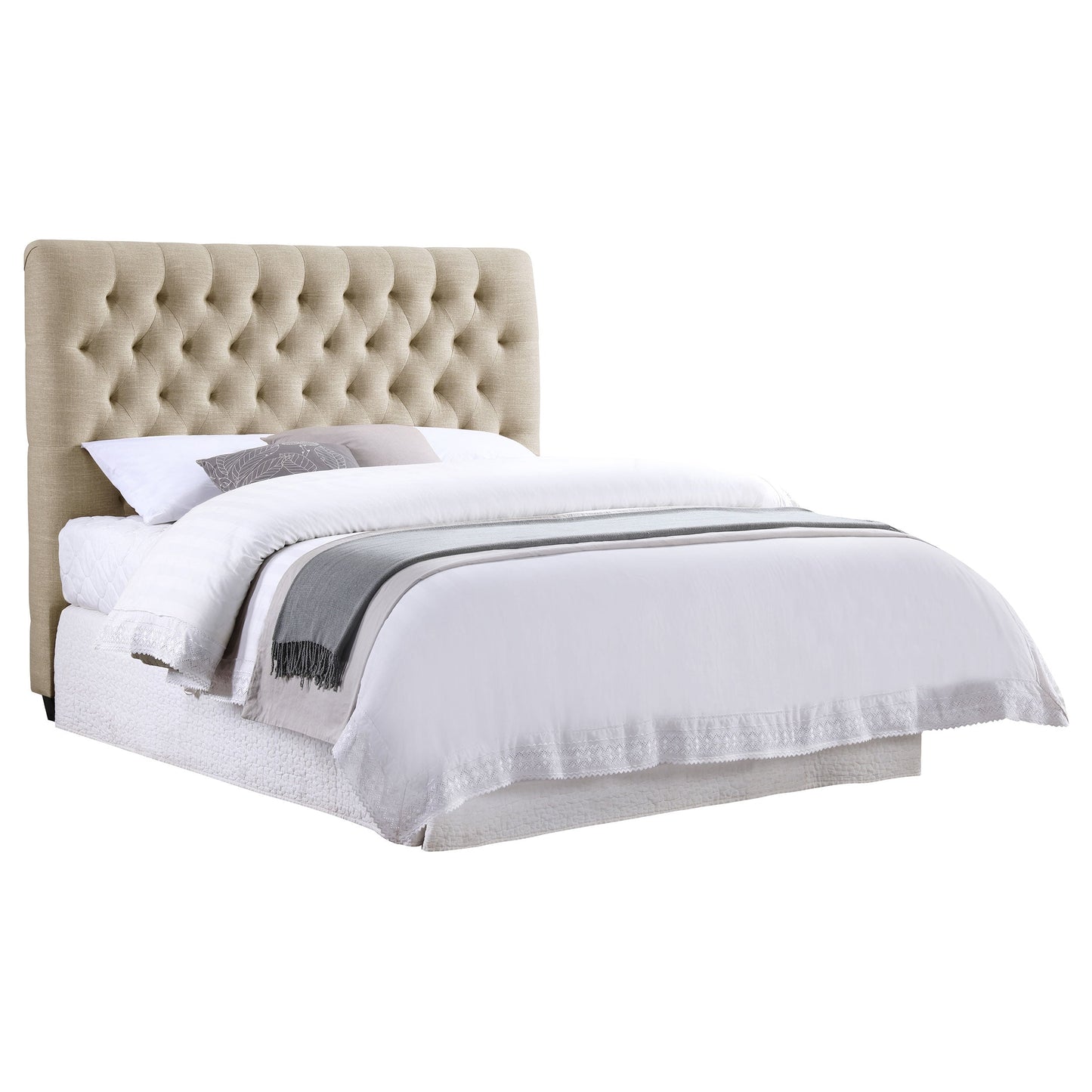 Chloe Upholstered  Panel Headboard Oatmeal