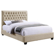 Cama tapizada Chloe color avena