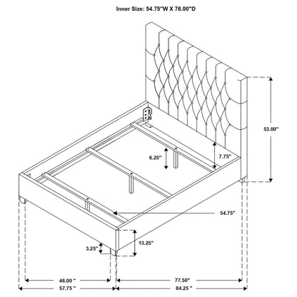 Cama tapizada Chloe color avena