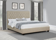 Cama tapizada Chloe color avena