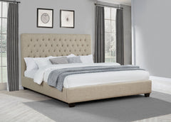 Cama tapizada Chloe color avena