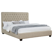 Cama tapizada Chloe color avena