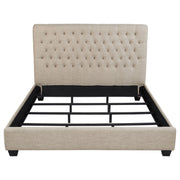 Cama tapizada Chloe color avena