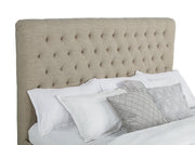 Cama tapizada Chloe color avena